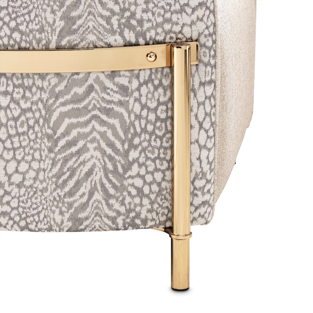 Lisbon Accent Chair - Opal/Gold. Picture 9