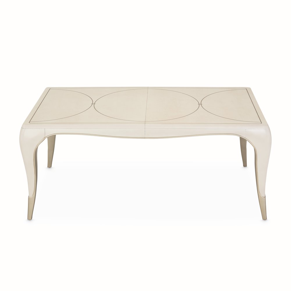 London Place Rectangular Dining Table - Creamy Pearl. Picture 6