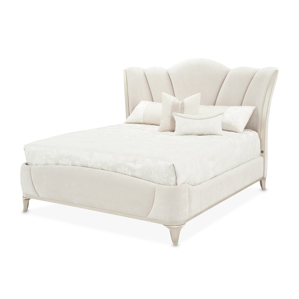 La Marisia Upholstered Queen Bed - Tranquil/Champagne Gold. Picture 12