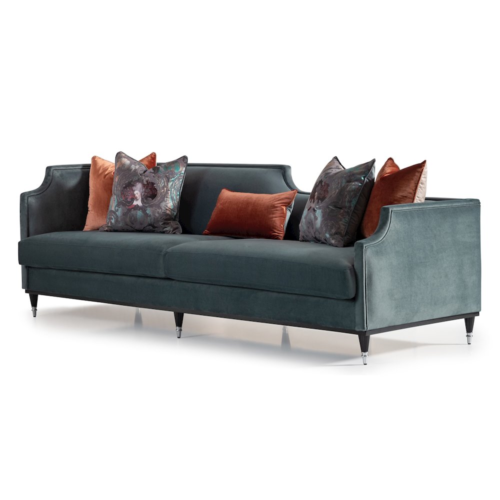 La Francaise Mansion Sofa - Azure/Black. Picture 2
