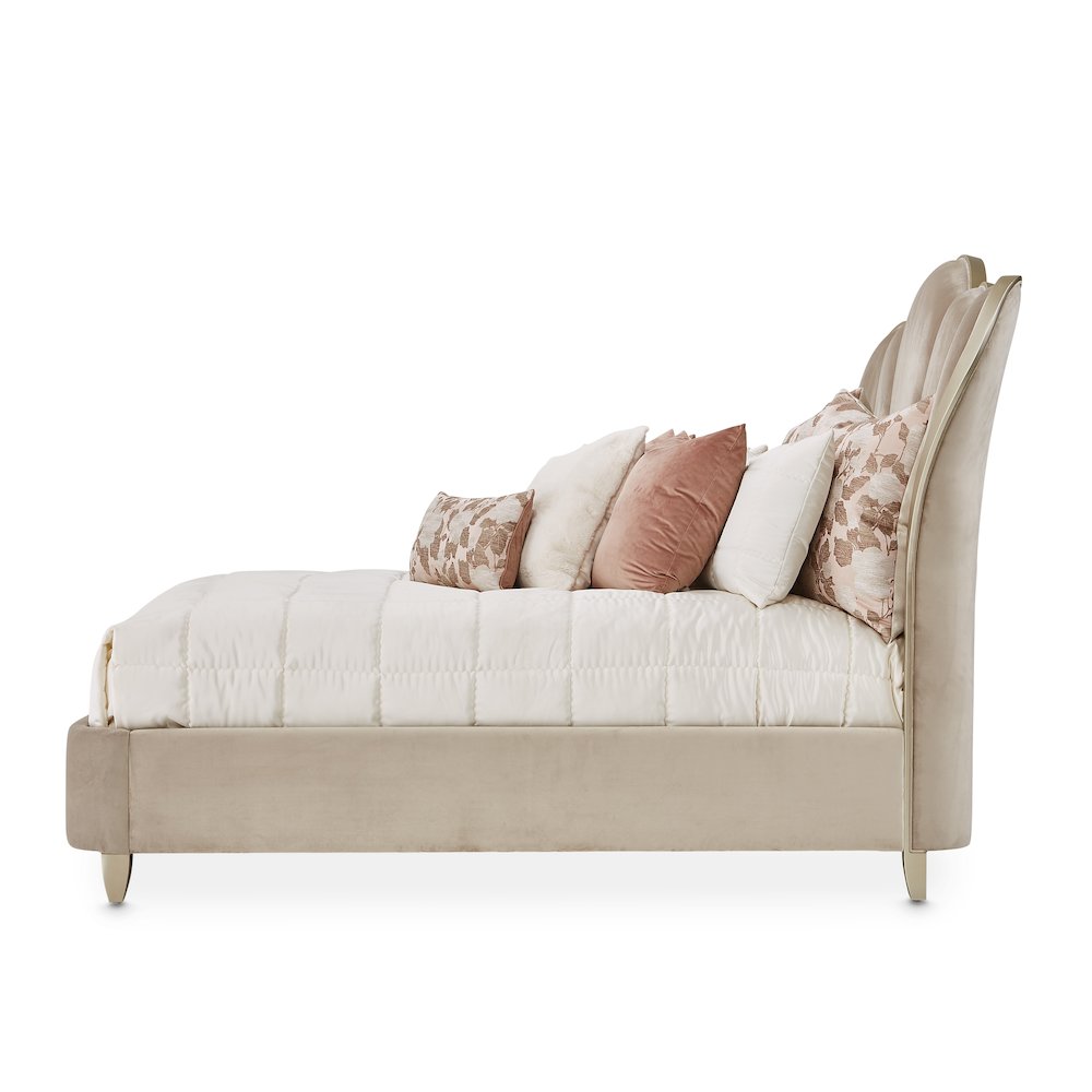 Villa Cherie Queen Channel Tufted Bed - Hazelnut. Picture 4