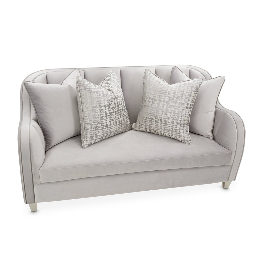 Roxbury Park Velvet Loveseat - Steel/Slate. Picture 6