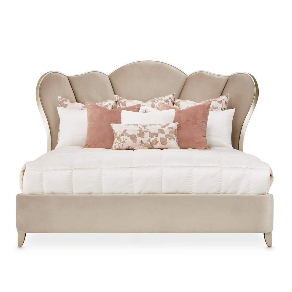 Villa Cherie Queen Channel Tufted Bed - Hazelnut. Picture 2