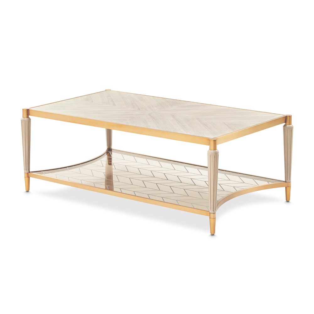 St. Charles Rectangular Cocktail Table - Dove Gray. Picture 1