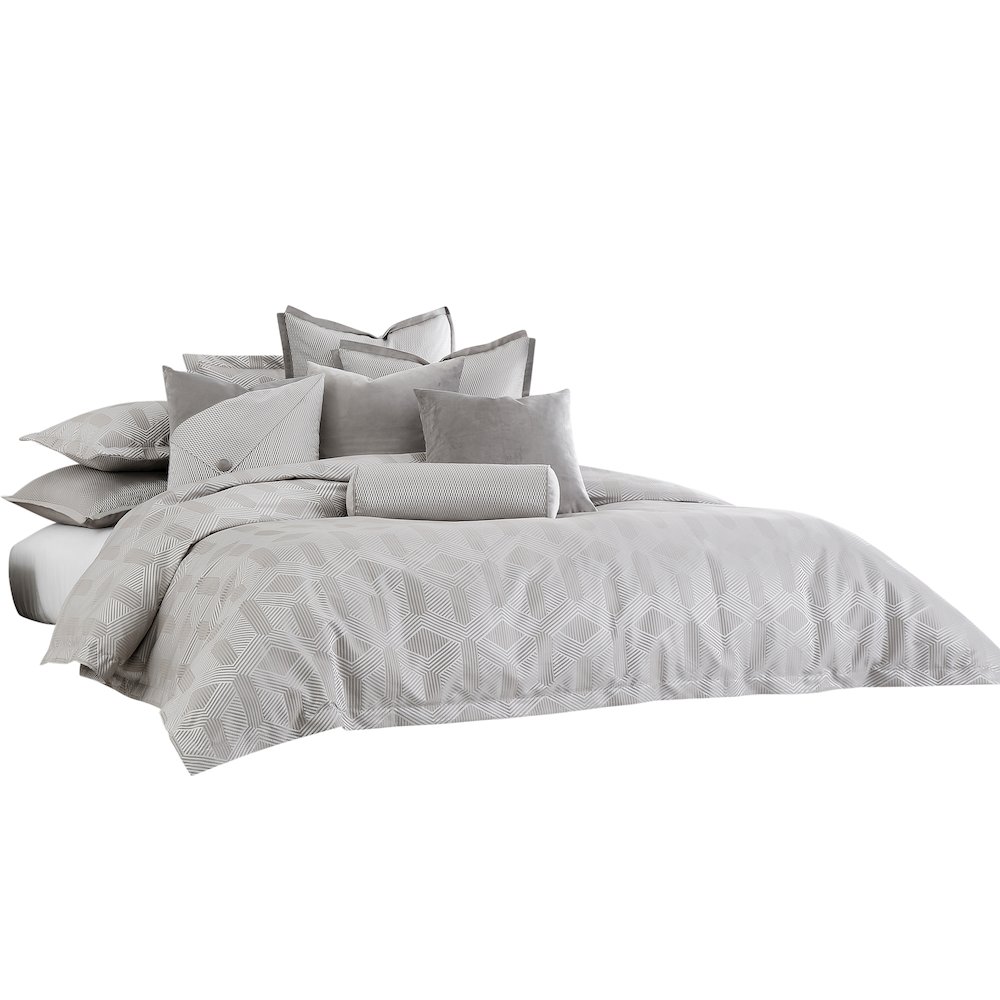 Nouveau 9-Piece Queen Duvet Set - Dove. Picture 1