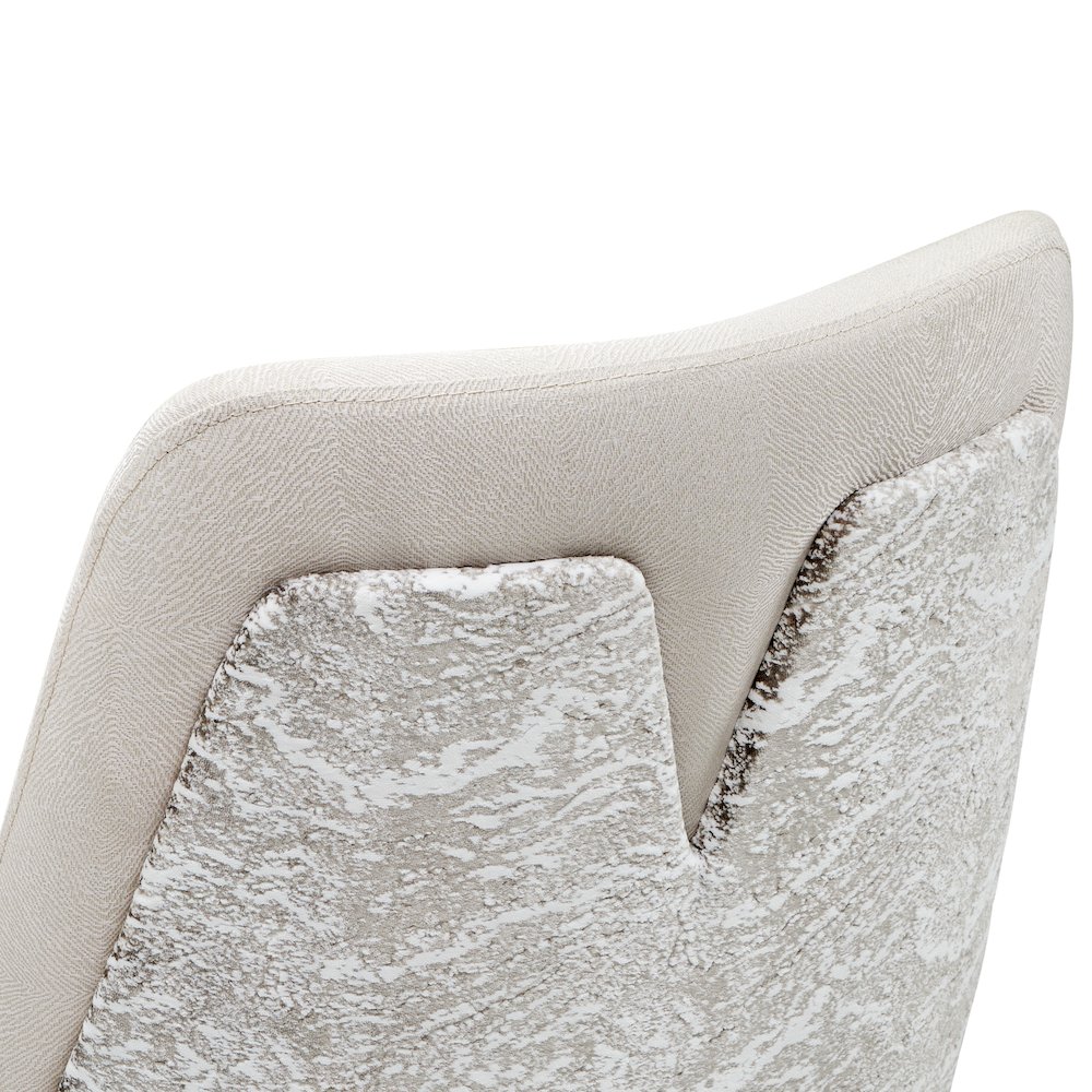 Carmela Dining Arm Chair - Shimmer Ivory. Picture 15