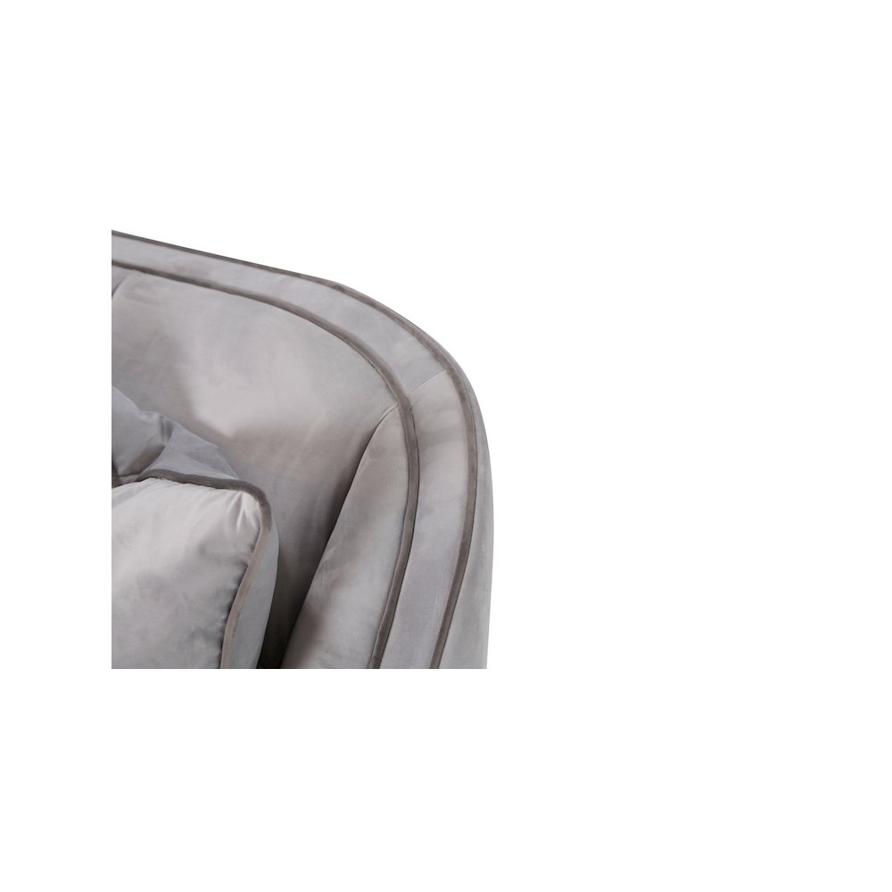 Roxbury Park Velvet Sofa - Steel/Slate. Picture 6