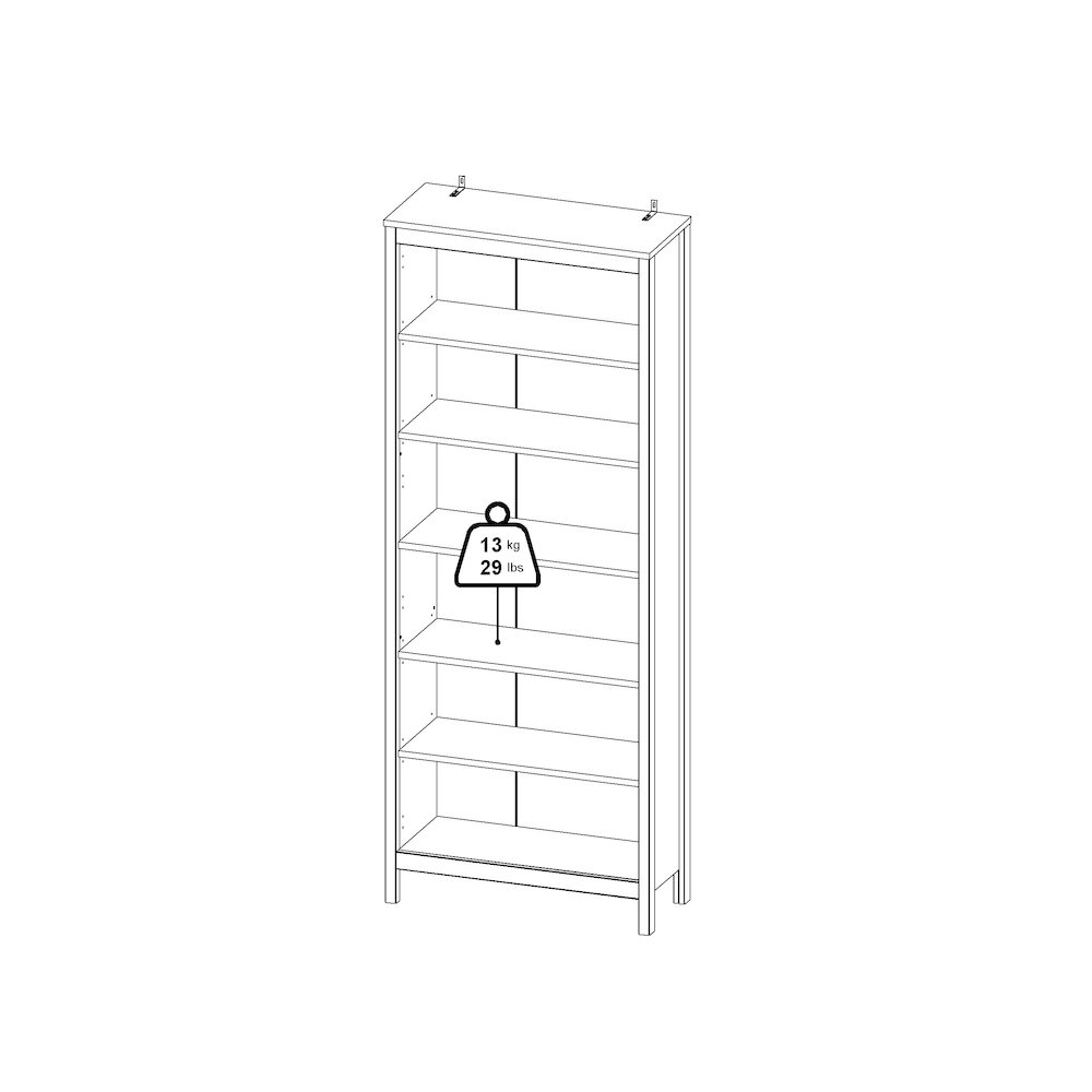 Adjustable 6 Shelf Bookcase, Open Storage Home Office Bookshelf, Black Matte. Picture 6