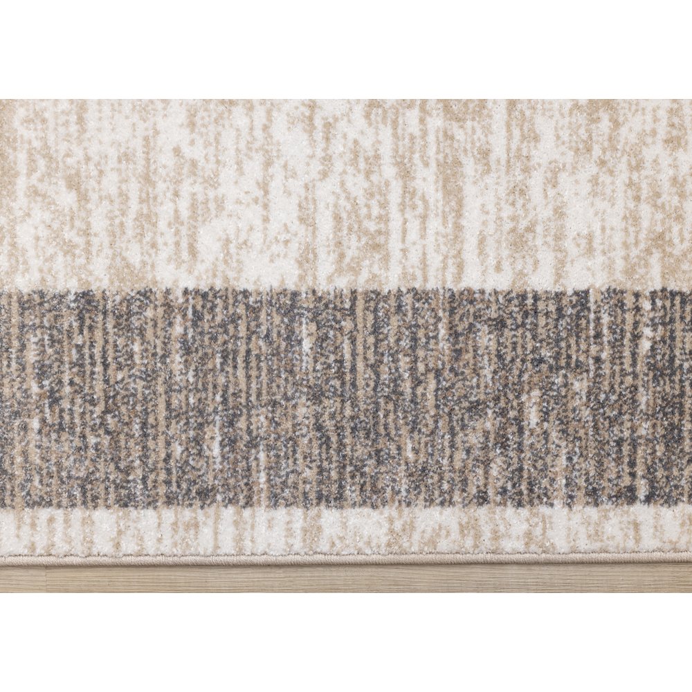 Claremont Beige Taupe Distressed Border Area Rug, 6'7'' x 9'6''. Picture 9