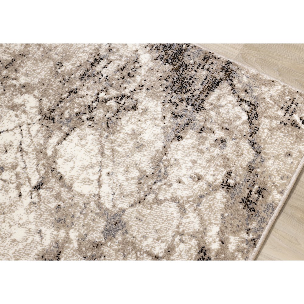 Claremont Beige Marble Patterned Area Rug, 6'7" x 9'10". Picture 4