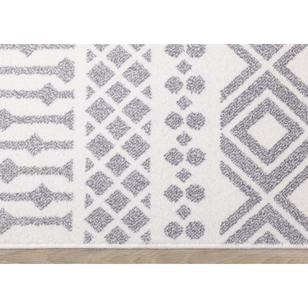 Claremont Grey White Southwest Area Rug, 7'10" x 10'6". Picture 9