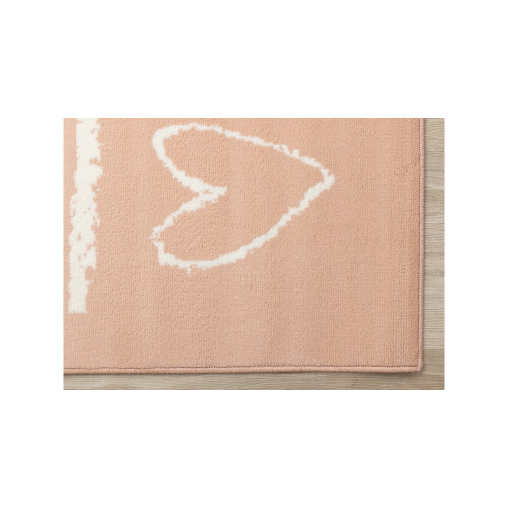 Functional Kids Pink Cream Playing Board Rug, 5'3" x 7'5". Picture 6
