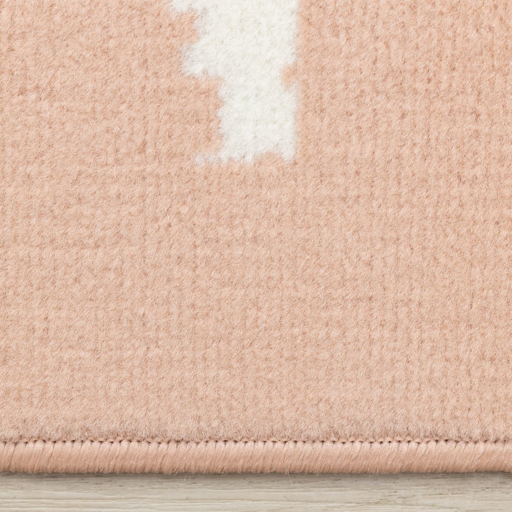 Functional Kids Pink Cream Playing Board Rug, 5'3" x 7'5". Picture 10
