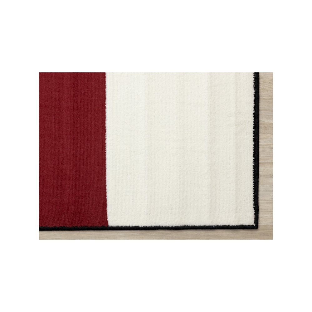 Large 7x10 Area Rug Red Black White Geometric Carpet for Living Room. Picture 6