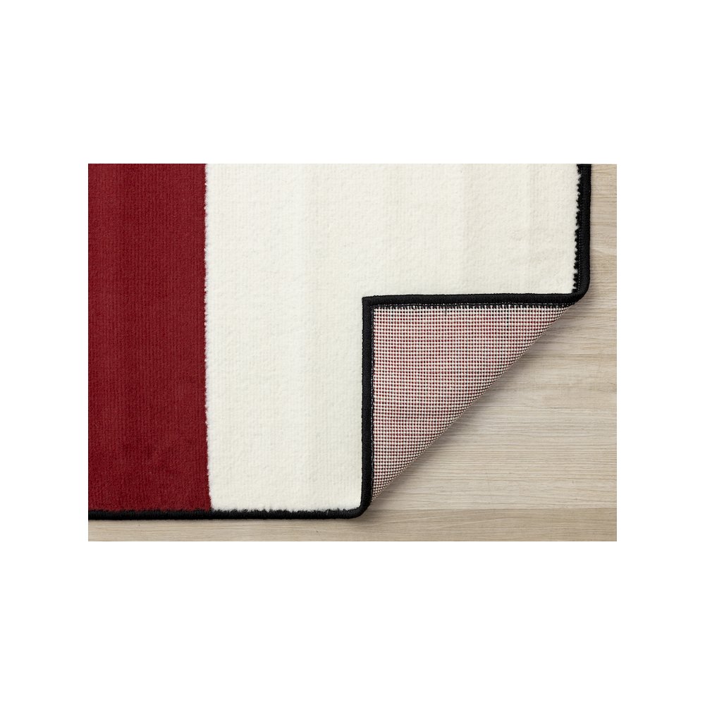 Large 7x10 Area Rug Red Black White Geometric Carpet for Living Room. Picture 7