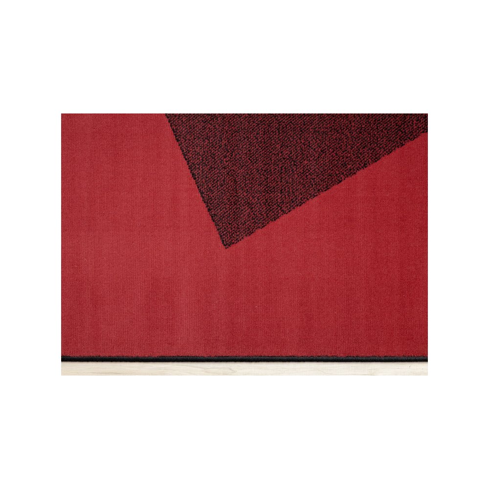 Large 7x10 Area Rug Red Black White Geometric Carpet for Living Room. Picture 9
