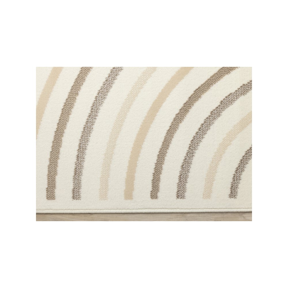 Functional Style Cream Beige Curves Rug, 7'9" x 10'6". Picture 9