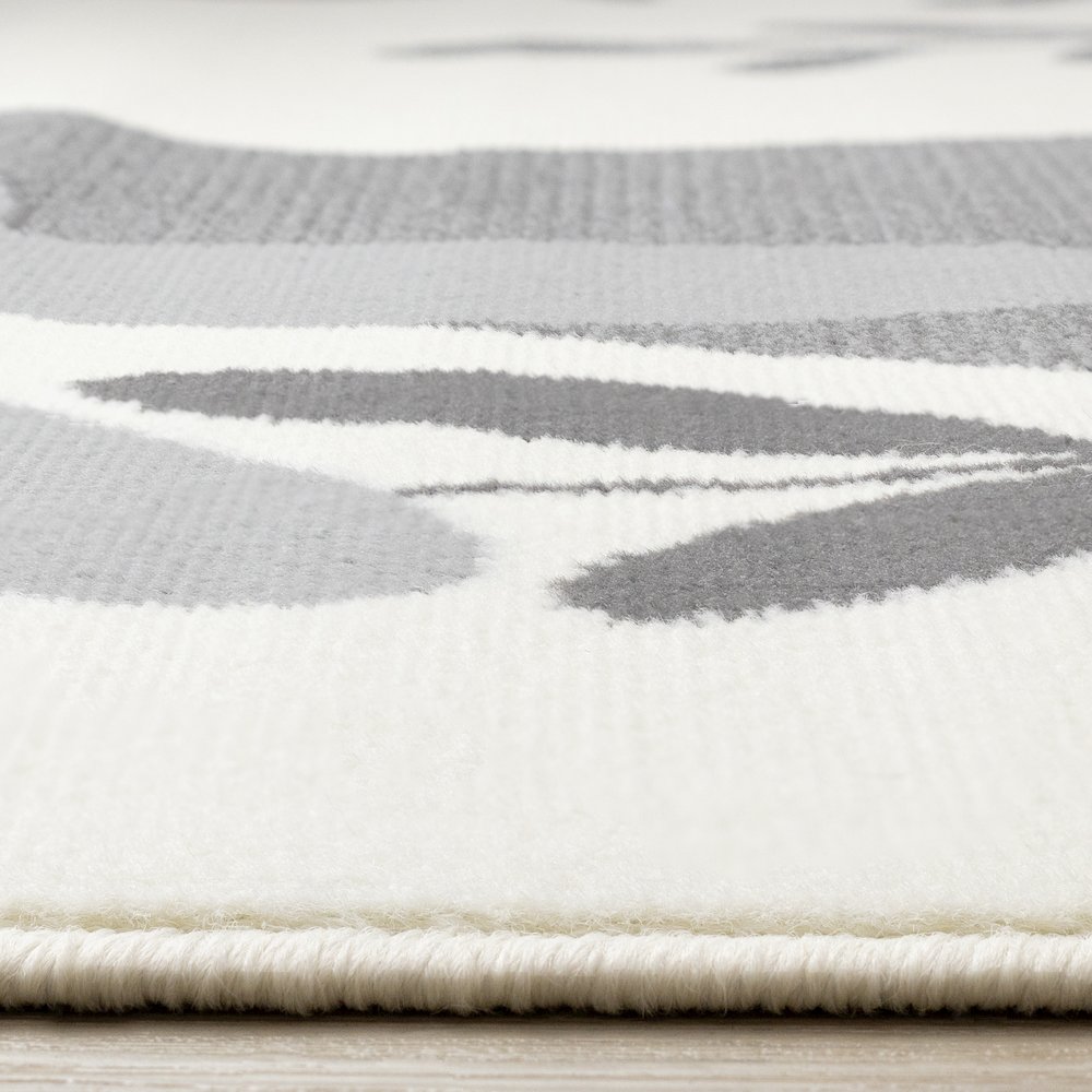 Functional Kids Grey White Bunny Rug, 5'3" x 7'5". Picture 5