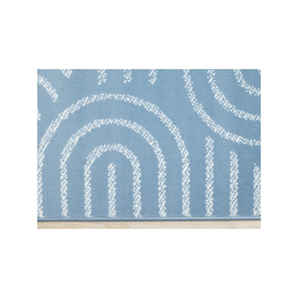Functional Style Blue White Links Area Rug, 7'9" x 10'6". Picture 9