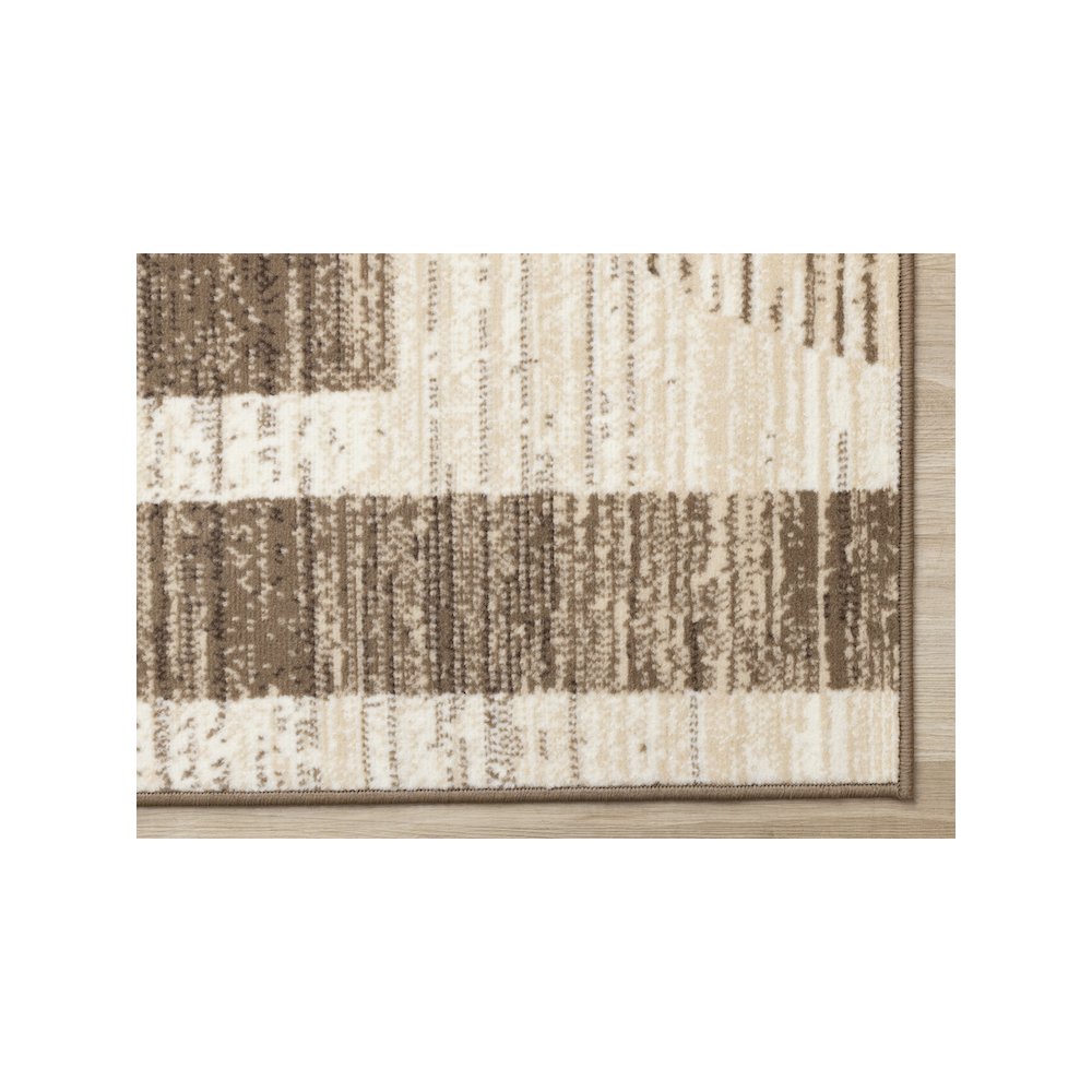 Abstract Geometric Rug in Brown Beige, 7x10 Rug Comfy Area Rug for Homes. Picture 6