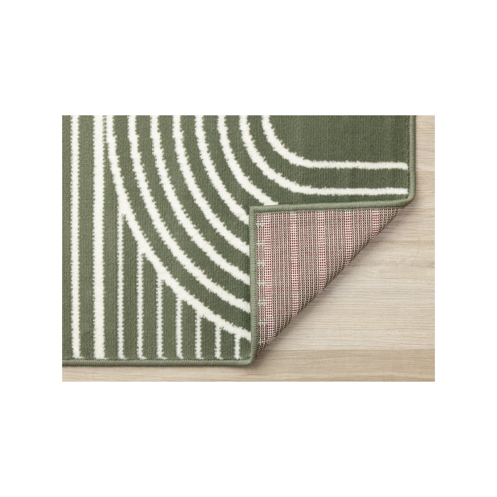 Modern Green Geometric 7x10 Area Rug for Living Spaces. Picture 7