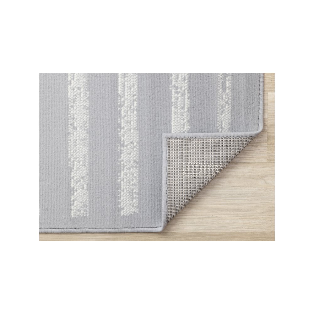 Modern Grey and White 7x10 Rug, Large Rug with Soft Texture for Living Room. Picture 7