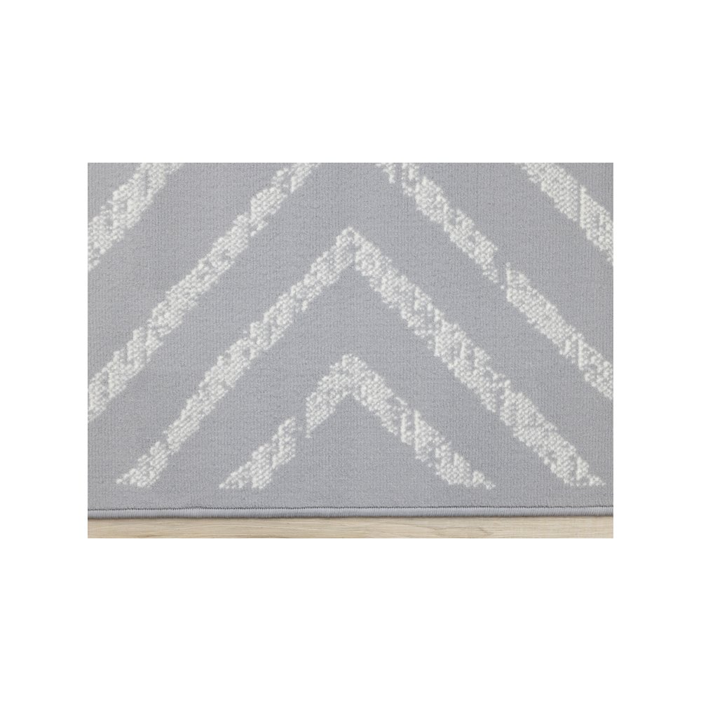 Modern Grey and White 7x10 Rug, Large Rug with Soft Texture for Living Room. Picture 9