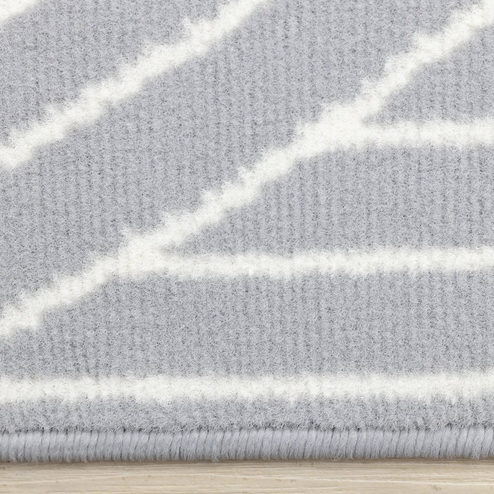 Modern Grey and White Large Rug, 7x10 Area Rug with Arches Pattern. Picture 10