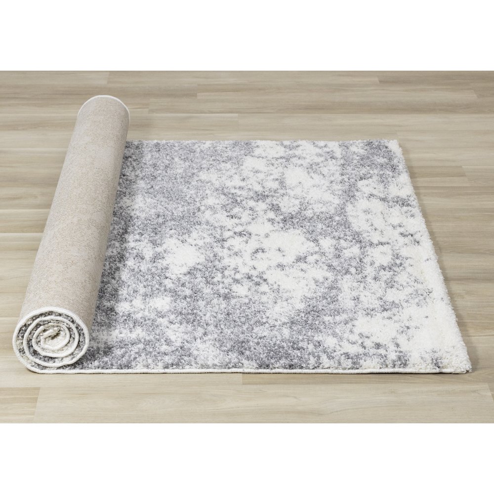 Ferris White Grey Clouds Area Rug, 7'10" x 10'6". Picture 8