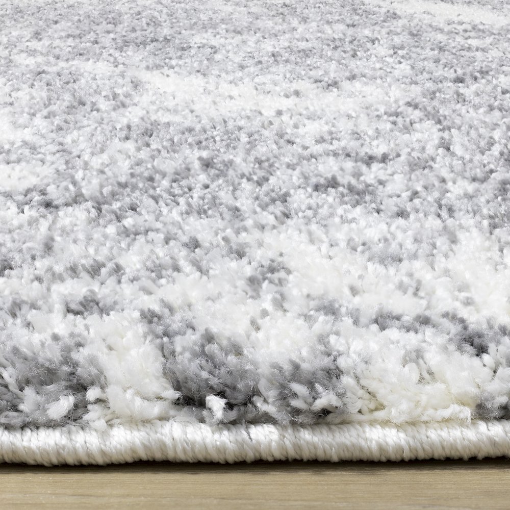 Ferris White Grey Clouds Area Rug, 7'10" x 10'6". Picture 5