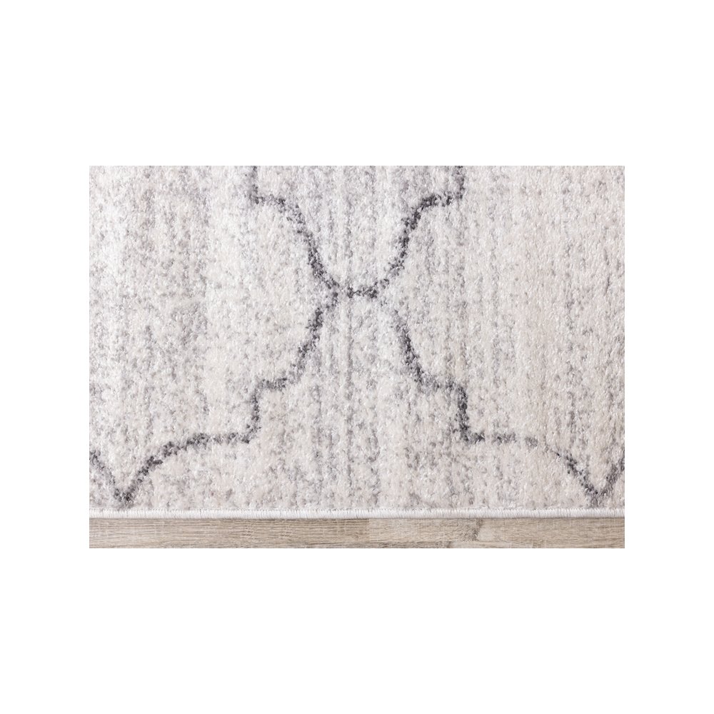 Finley Cream Grey Ogee Indoor Rug, 6'7" x 9'6". Picture 9