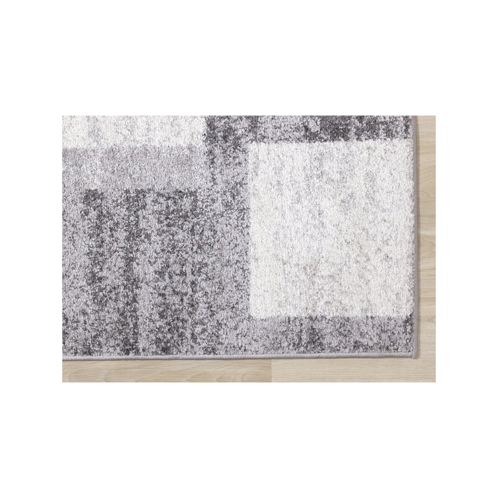 Finley Grey White Geometric Rug, 7'10" x 10'6". Picture 6