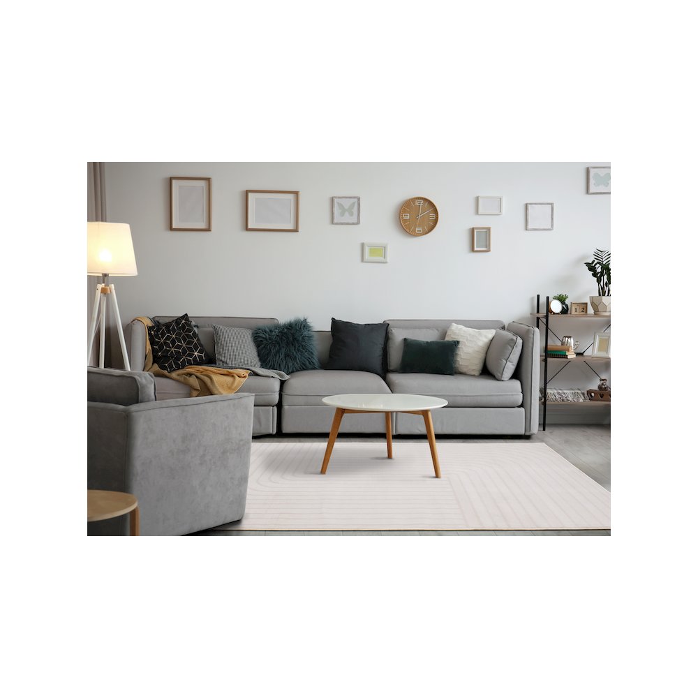 Modern Beige Cream 7x10 Area Rug, Large Soft Area Carpet for Living Room. Picture 3