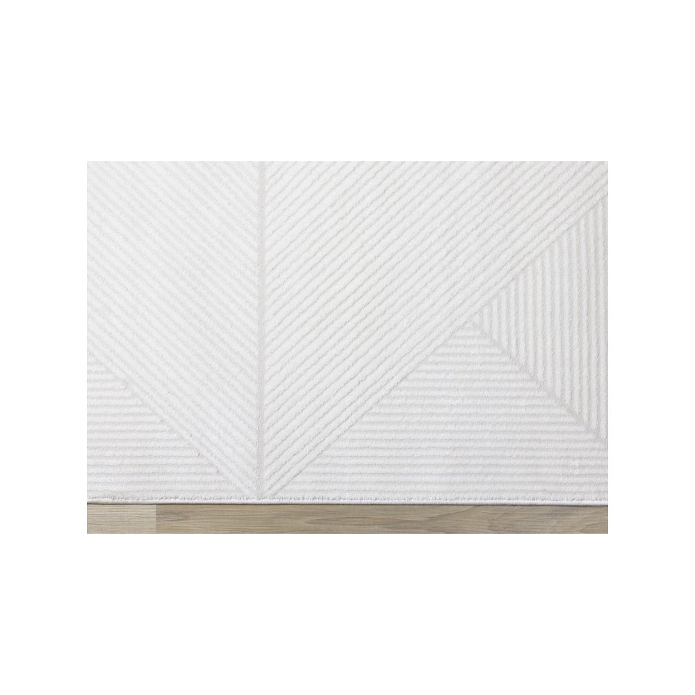 Holly Light Cream Diamond Block Pattern Soft Textured Area Rug, 6'7" x 9'6". Picture 9
