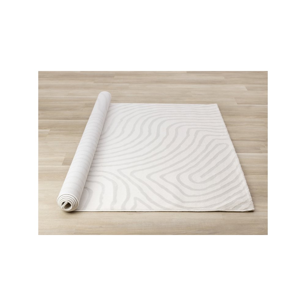 Holly Cream Soft Swirling Lines Textured Rug, 6'7" x 9'6". Picture 8