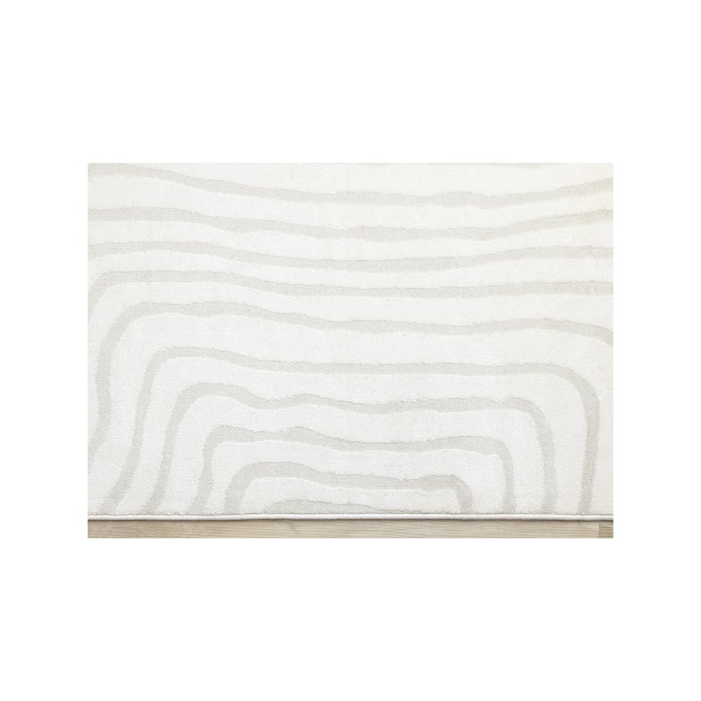 Holly Cream Soft Swirling Lines Textured Rug, 6'7" x 9'6". Picture 9