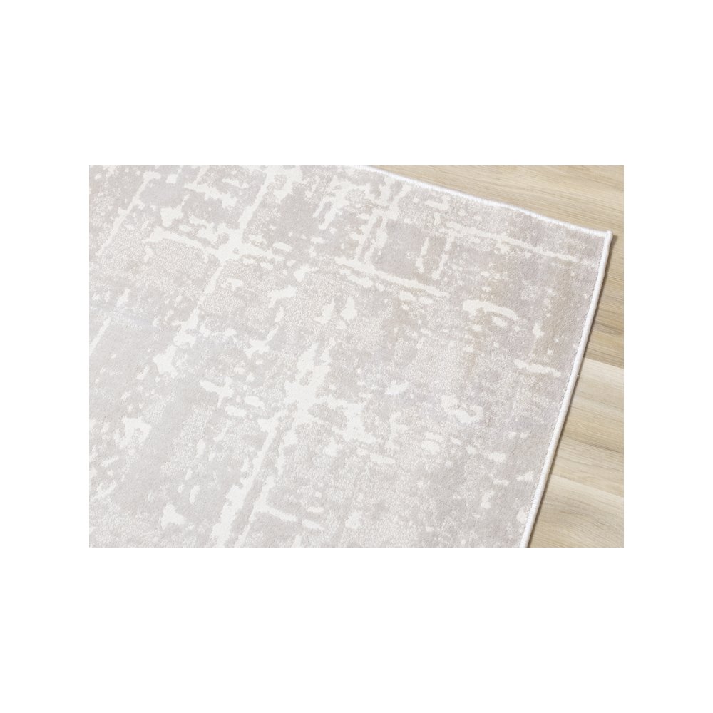 Holly Light Cream Distressed Textured Rug, 6'7" x 9'6". Picture 4