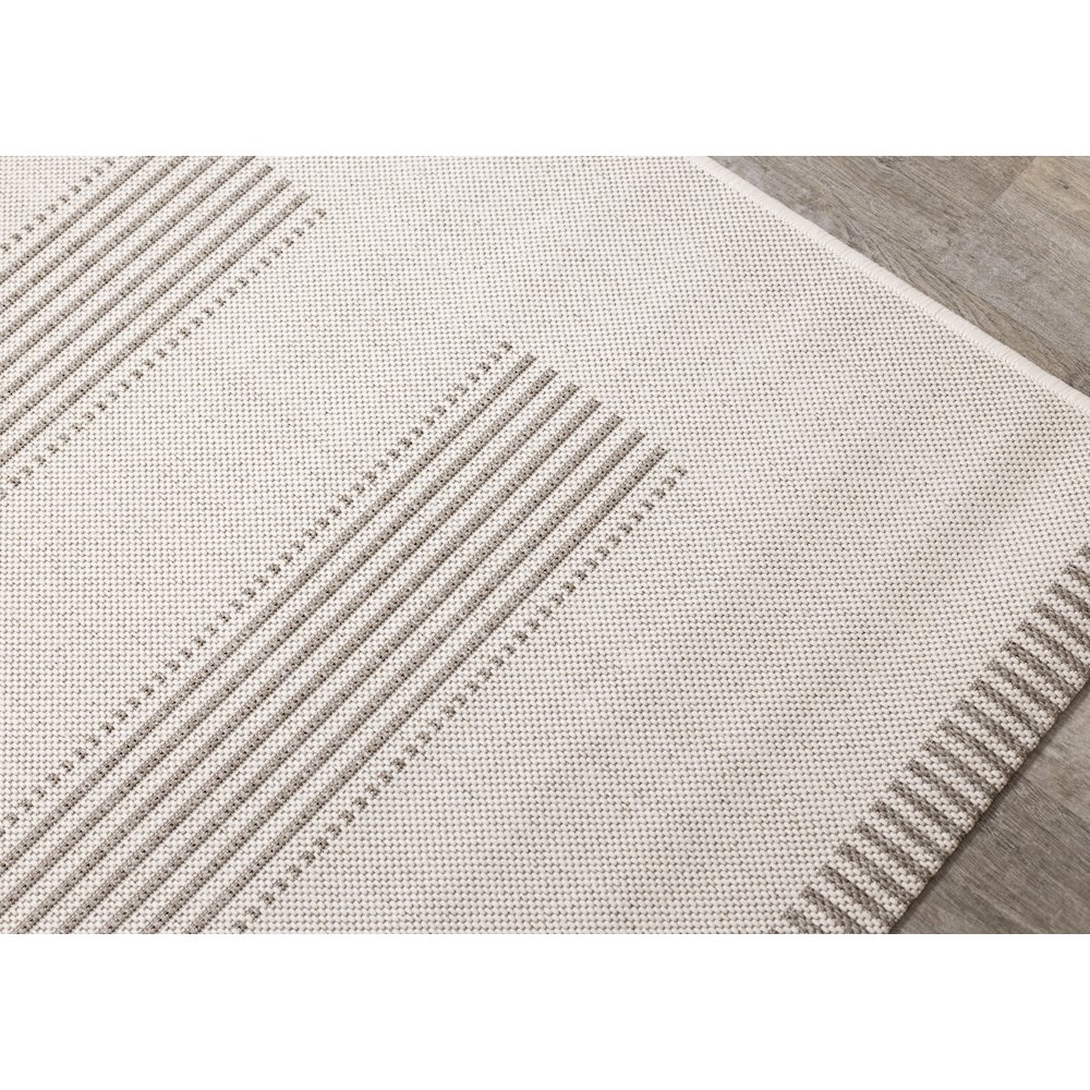 Beige 6x9 Rug with Modern Striped Design, Neutral Area Rug for Home. Picture 4