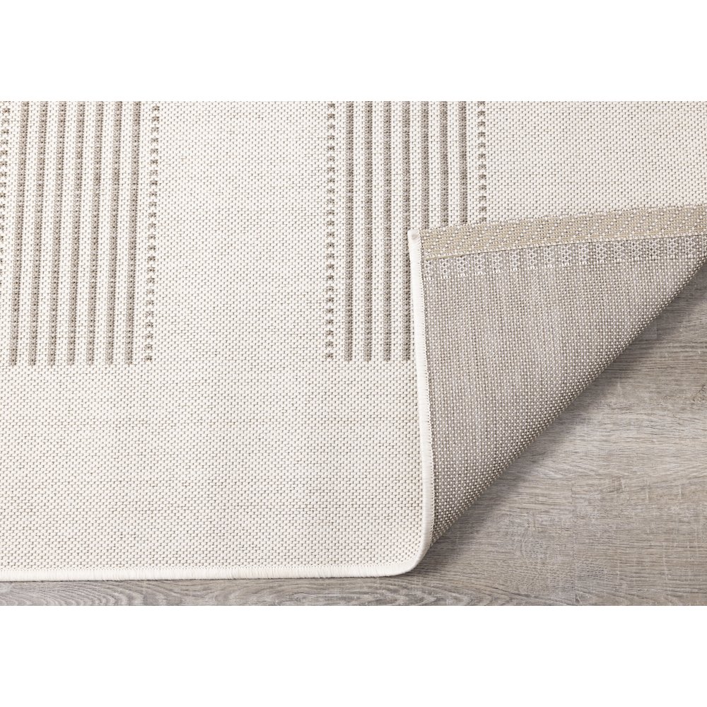 Beige 6x9 Rug with Modern Striped Design, Neutral Area Rug for Home. Picture 7