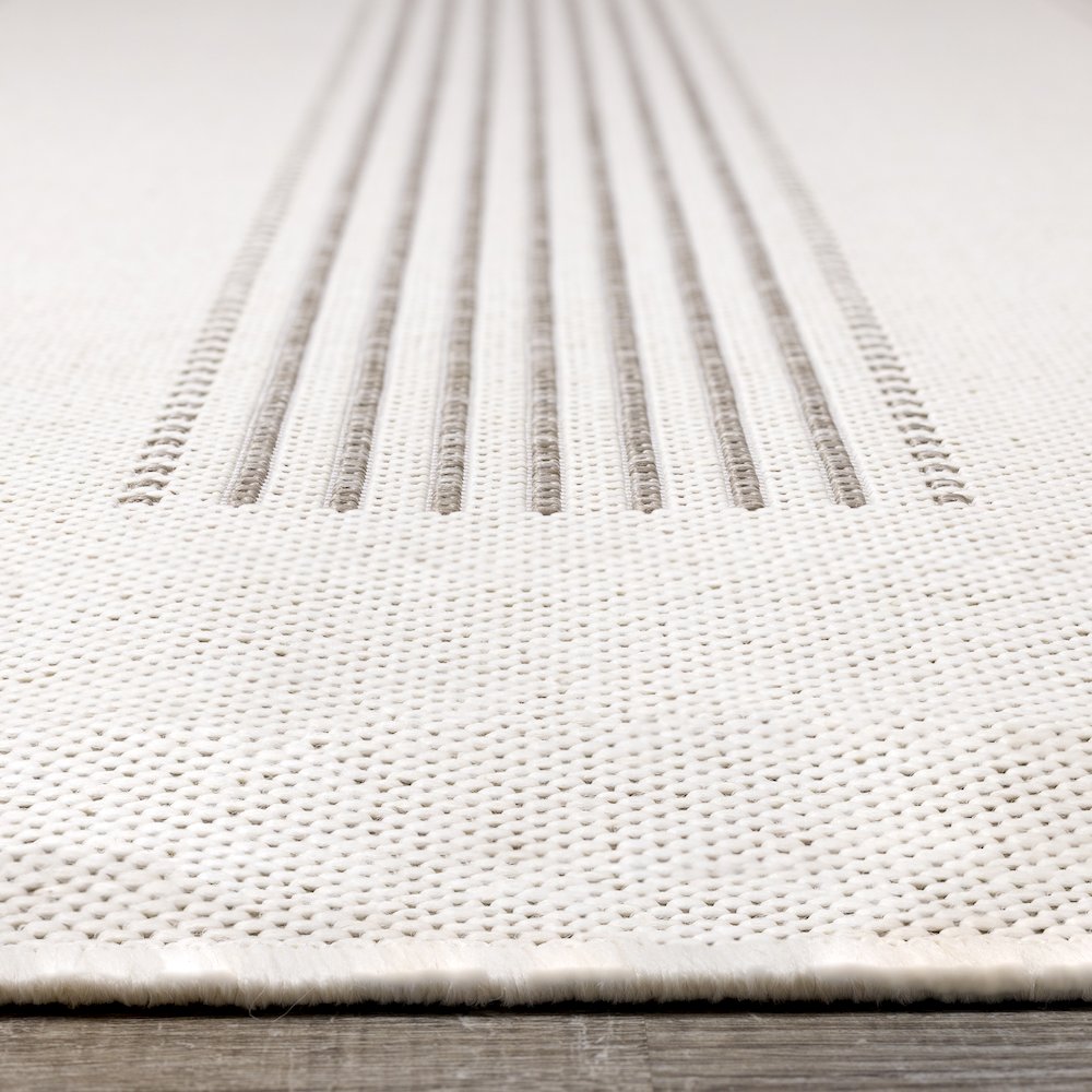 Beige 6x9 Rug with Modern Striped Design, Neutral Area Rug for Home. Picture 5
