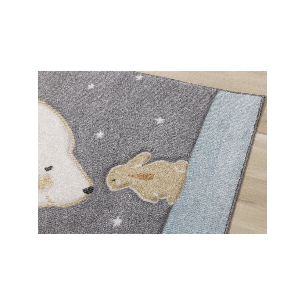 Kids Soft Textured Polar Bear Bunny Rug, 5'3" x 7'7". Picture 4