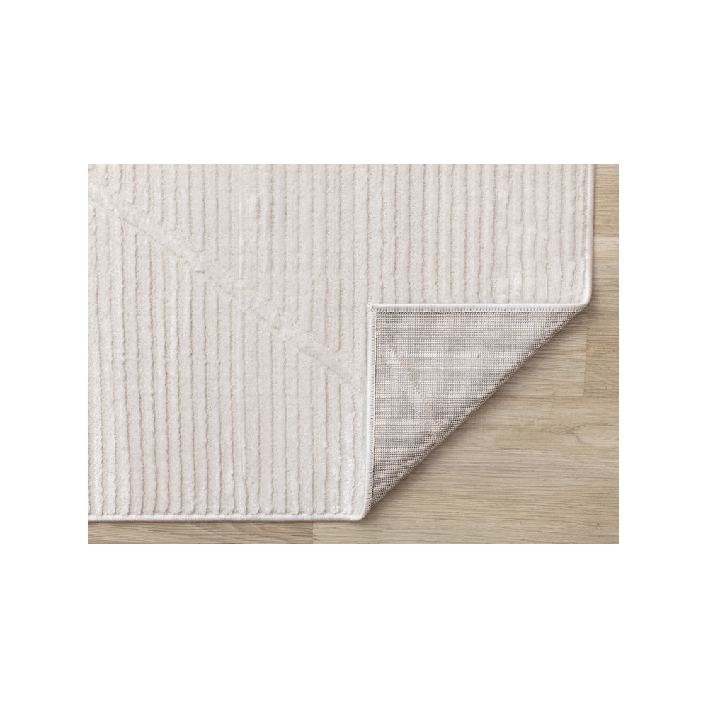 Logan Striped Trellis Soft Cream Area Rug, 7'10'' x 10'6''. Picture 7