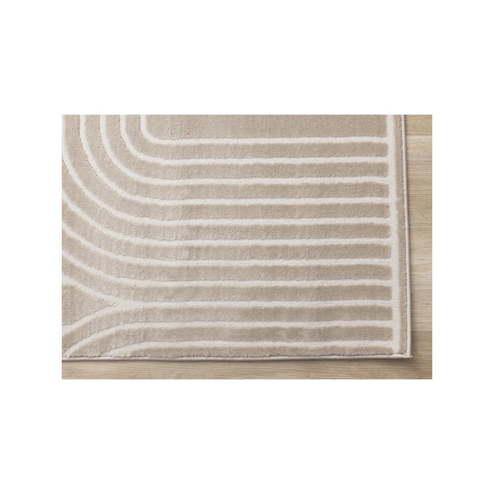 Logan Modern Geometric Cream Beige Area Rug, 6'7" x 9'6". Picture 6