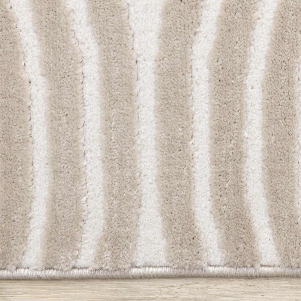Logan Modern Geometric Cream Beige Area Rug, 6'7" x 9'6". Picture 10