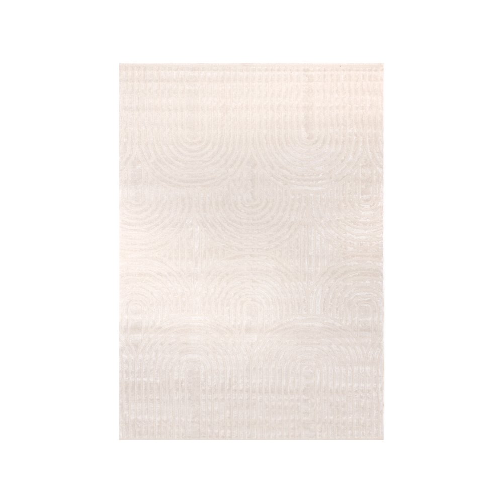 Logan Modern Geometric Cream Area Rug, 7'10'' x 10'6''. Picture 1