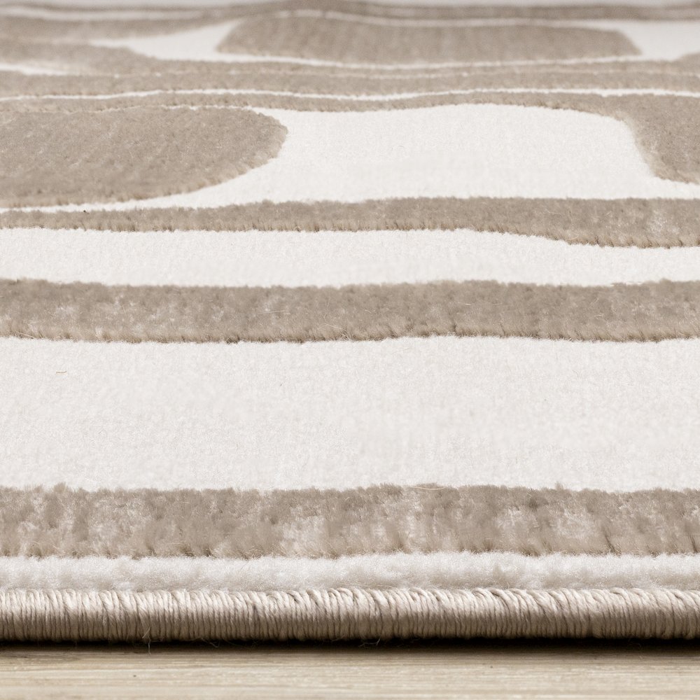 Logan Brown Cream Soft Abstract Modern Area Rug, 7'10" x 10'6". Picture 5