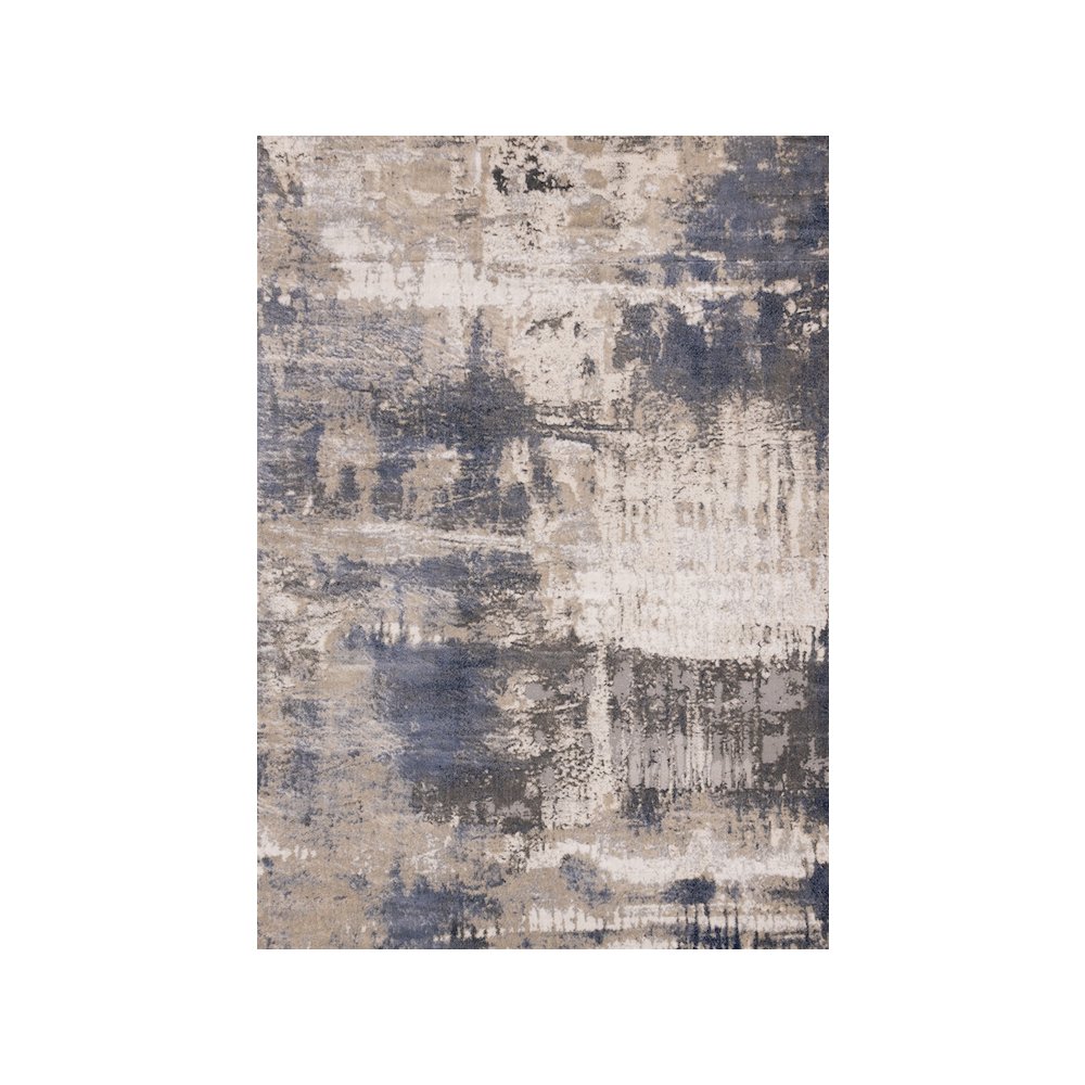 Logan Blue Beige Grey Soft Abstract Rug, 7'10" x 10'6". Picture 1