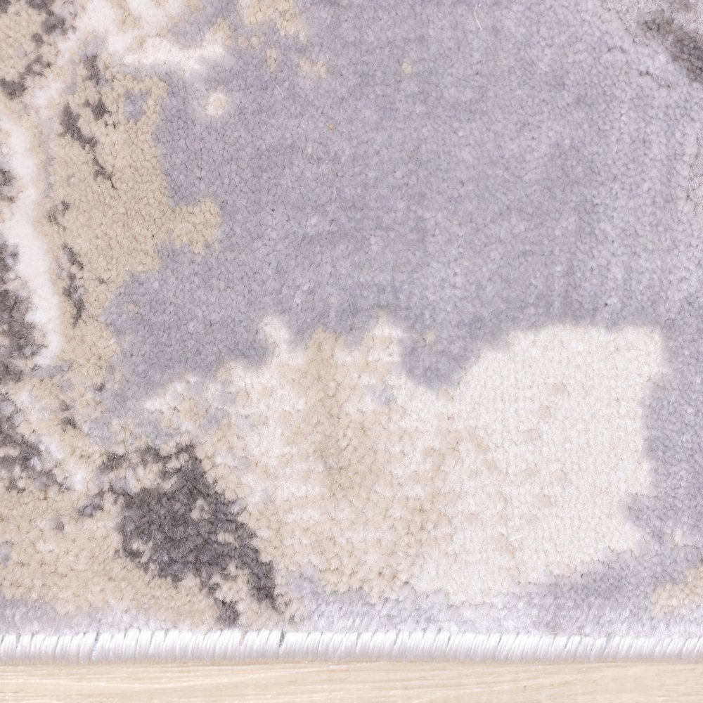 Layla Modern Swirl Beige Grey Cream Rug, 7'10" x 10'6". Picture 10