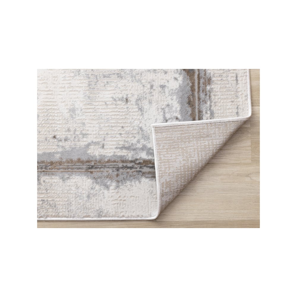 Layla Grey Black Distressed Border Rug, 7'10" x 10'6". Picture 7