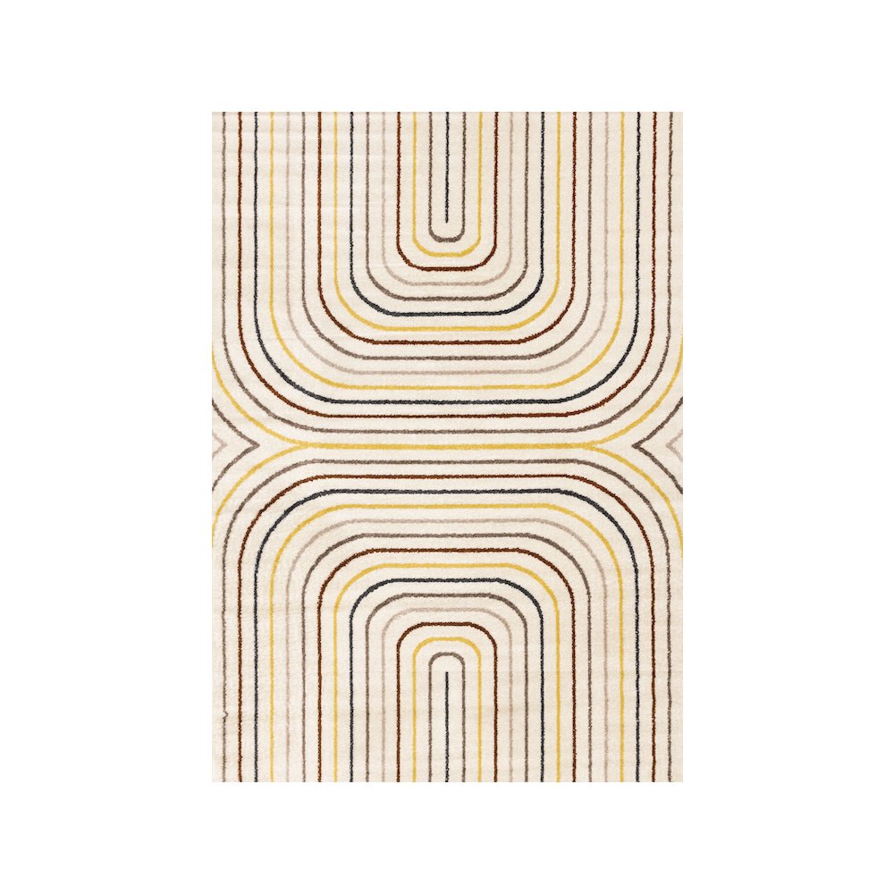 Maui Double Rainbow Multi-Colored Indoor Rug, 7'10'' x 10'6''. Picture 1